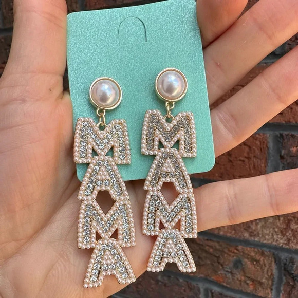 Mother Mama Crystal Earrings - Picture 7 of 10